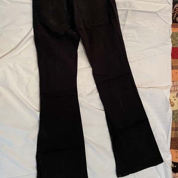 Y2K ELLEMENNO Black Jeans Flare Low Rise Vintage - Picture 3 of 4